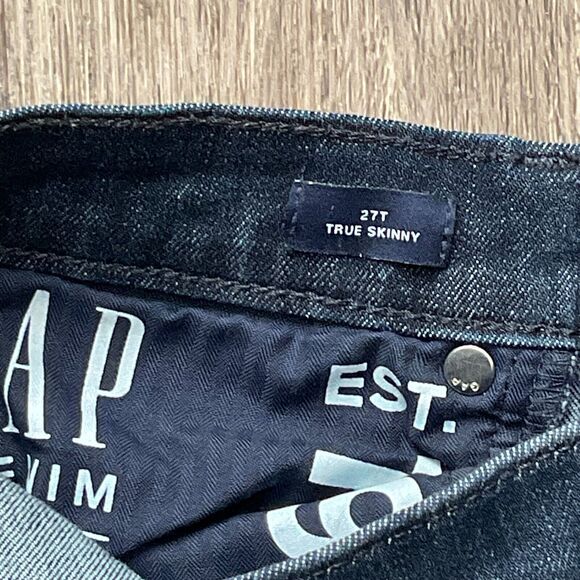 Gap Denim Jeans Womens Size 27T‎  Tall True Skinny Mid Rise Blue Denim EUC - Picture 3 of 8